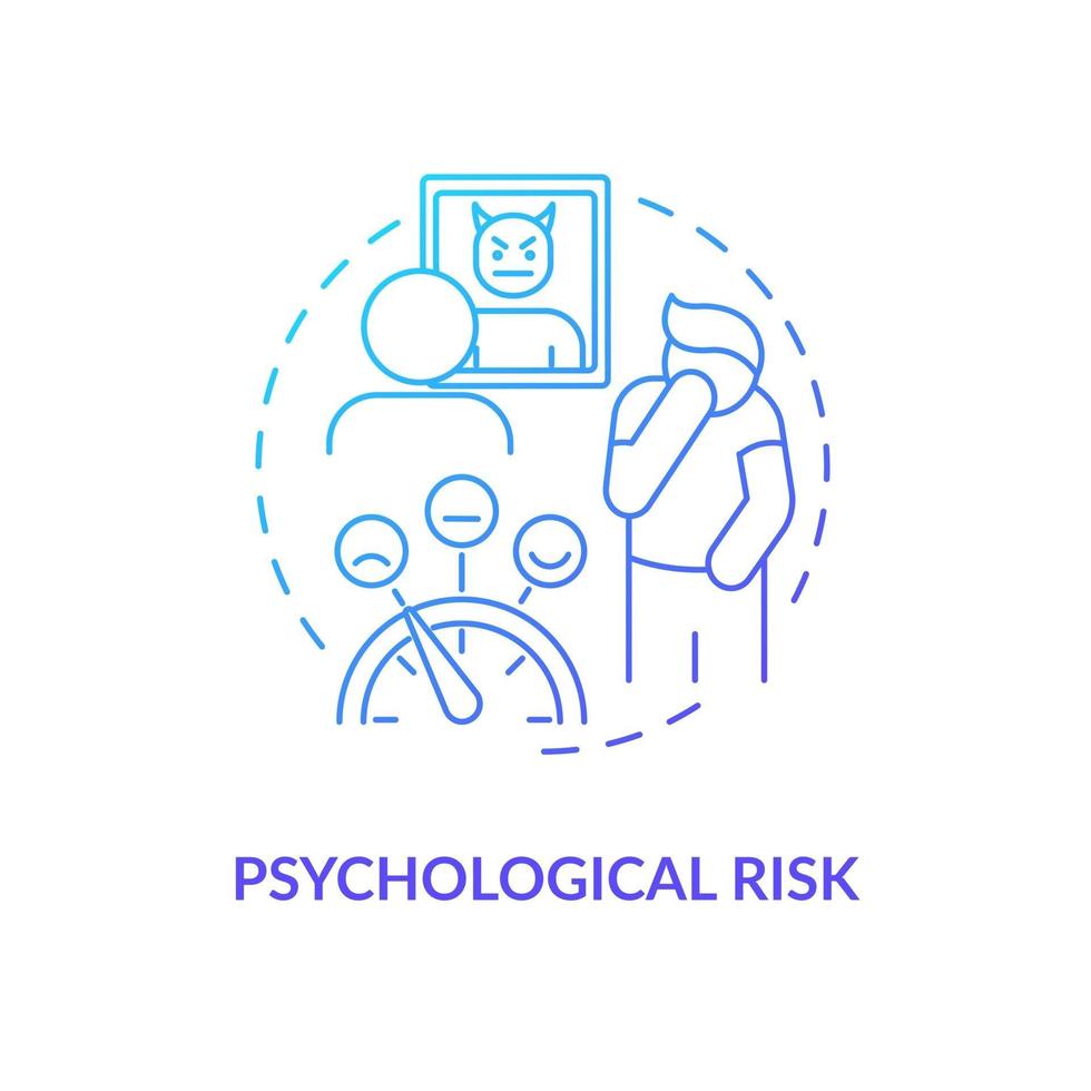 icona del concetto di rischio psicologico vettore
