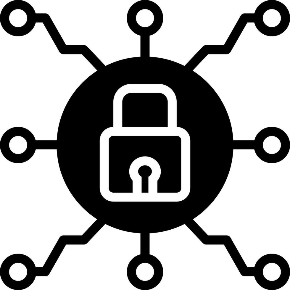 solido icona per sicuro connessione vettore