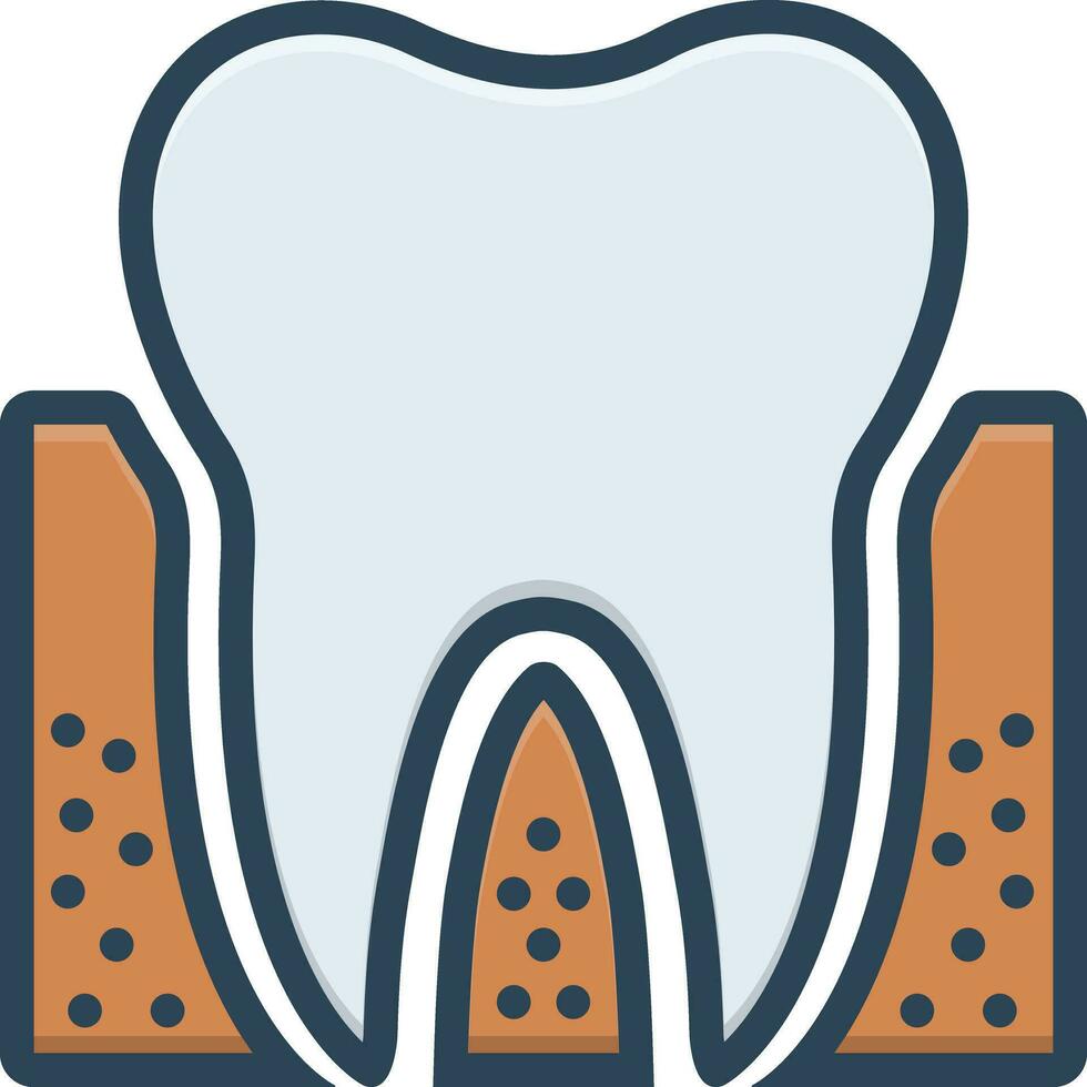 colore icona per parodontologia vettore