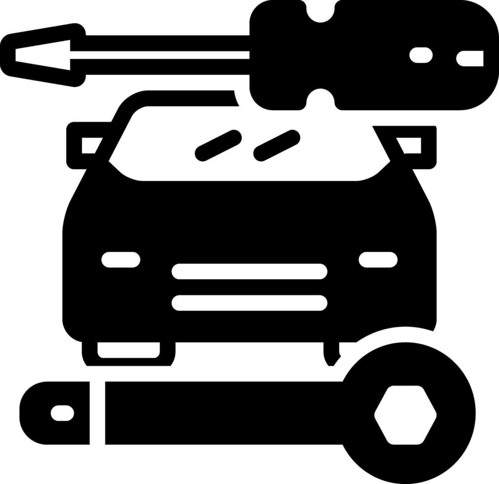 solido icona per auto riparazione vettore