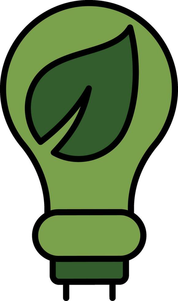 eco leggero lampadina icona nel verde colore. vettore