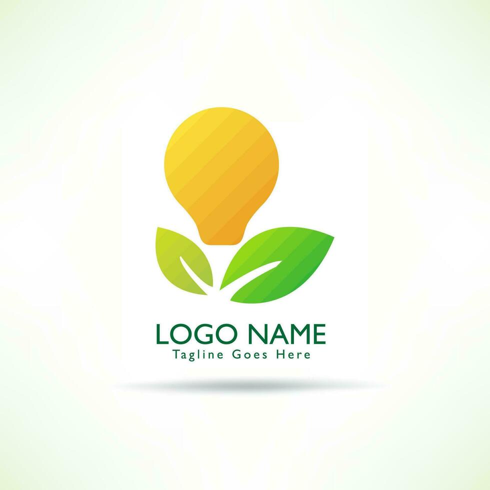 creativo logo verde foglia vettore