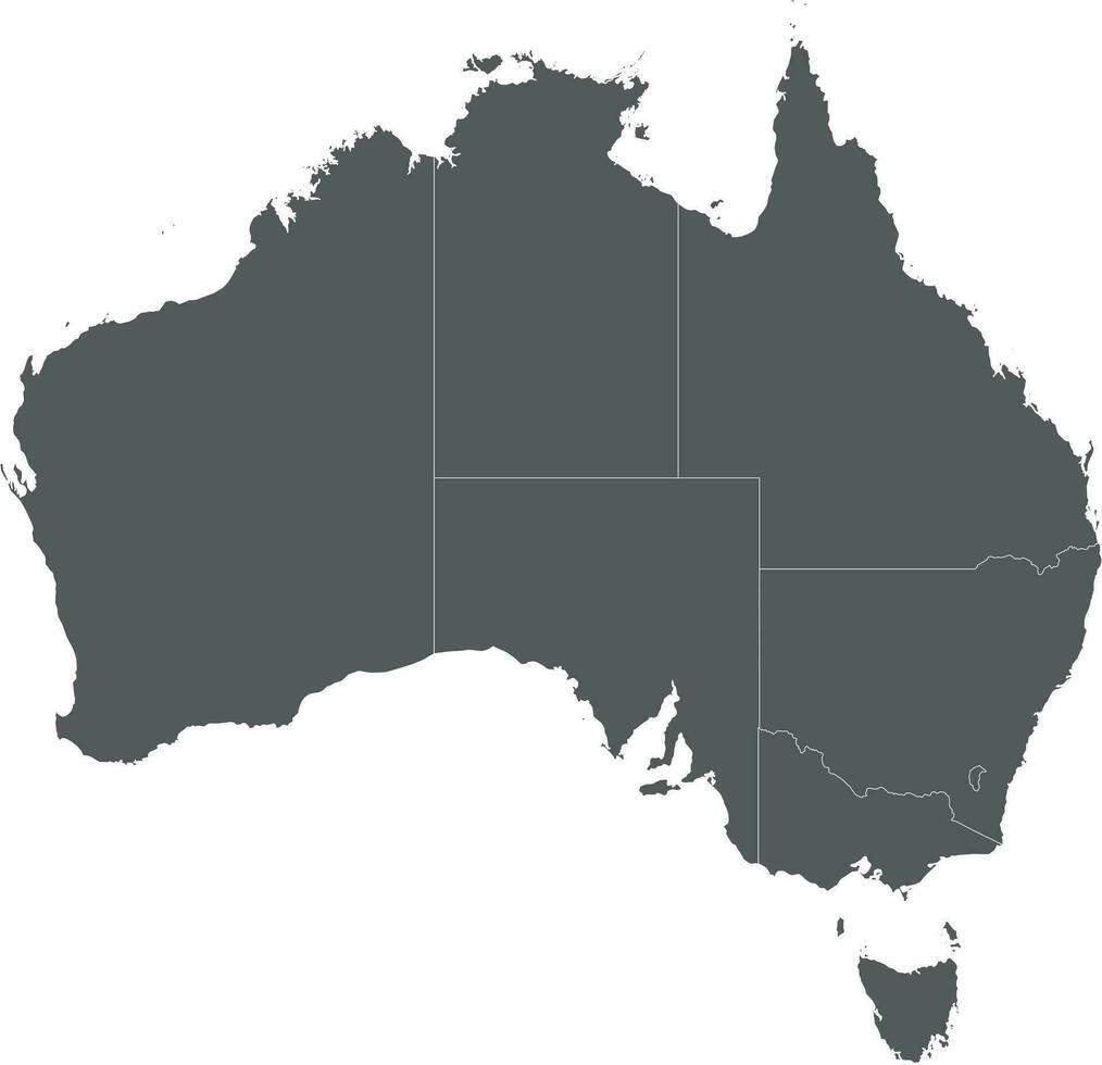 vettore vuoto carta geografica di Australia con regioni o territori e amministrativo divisioni. modificabile e chiaramente etichettato strati.