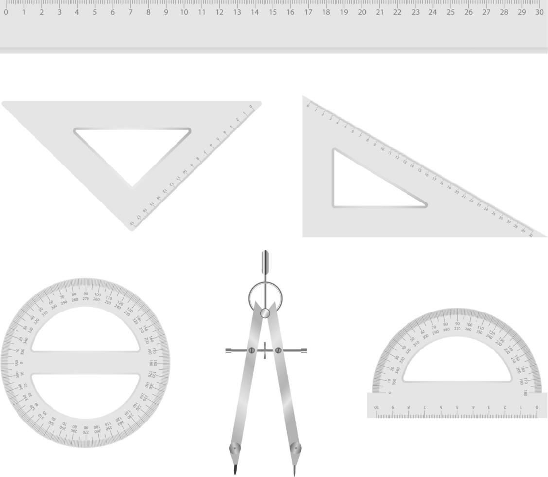 insieme di elementi di geometria isolata vettore