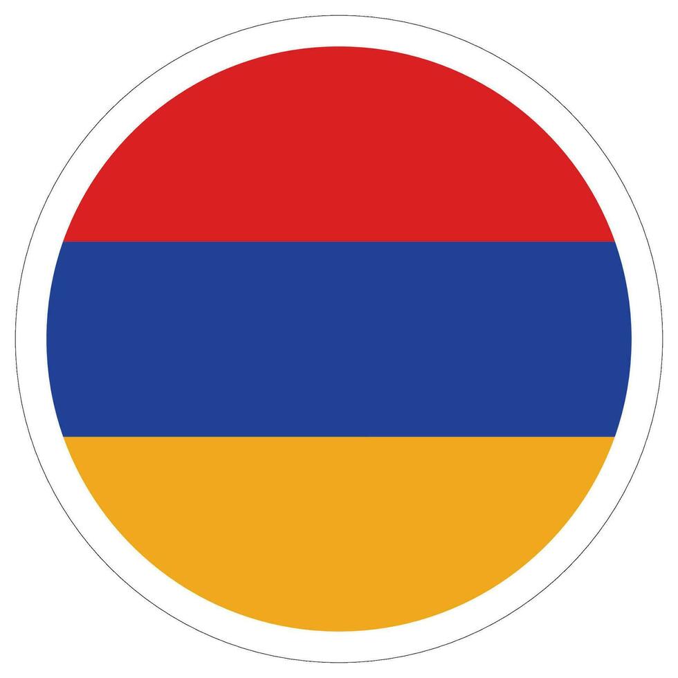 bandiera di Armenia nel il giro cerchio. Armenia bandiera cerchio vettore
