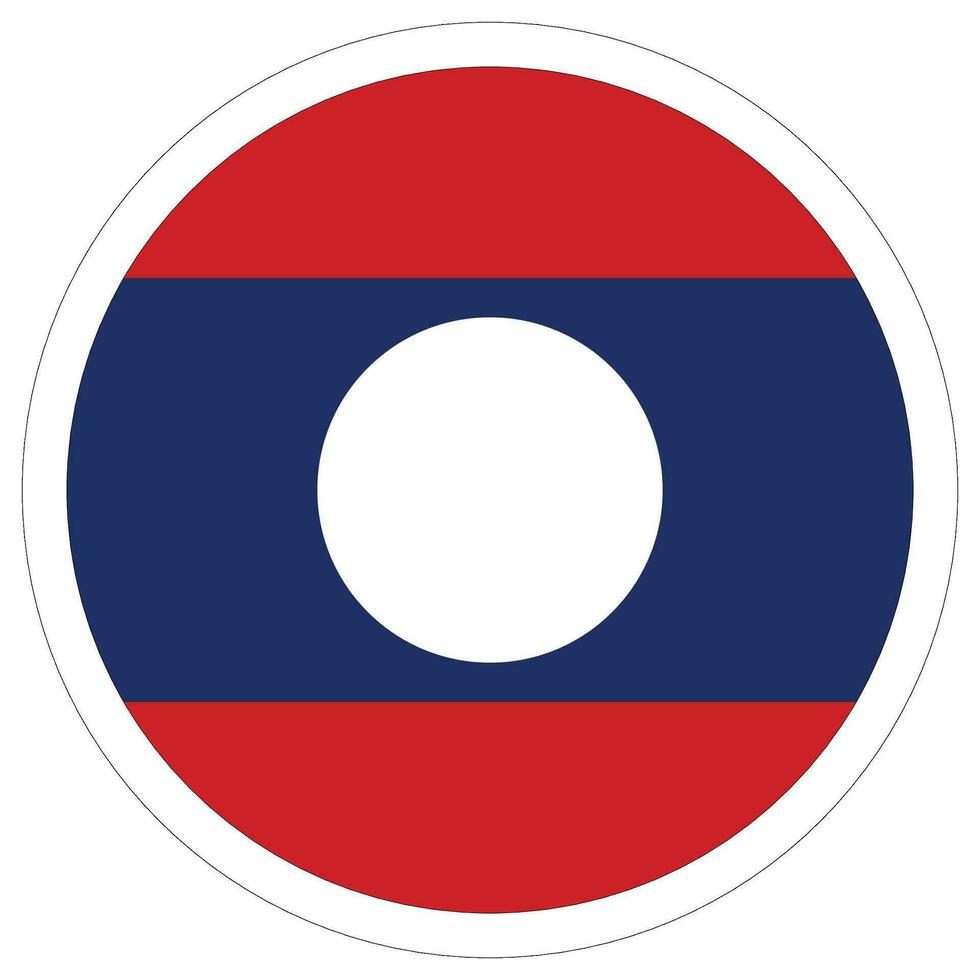 Laos bandiera nel cerchio. bandiera di Laos nel il giro cerchio. vettore