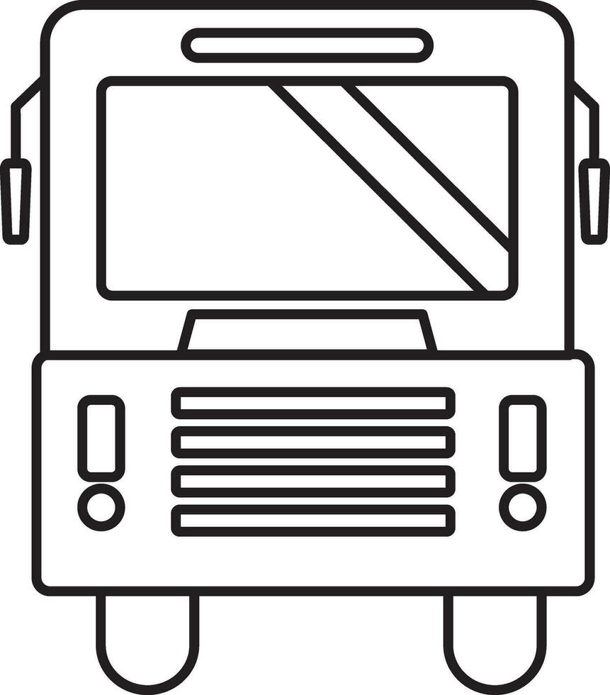 illustrazione di ictus stile di autobus icona. vettore