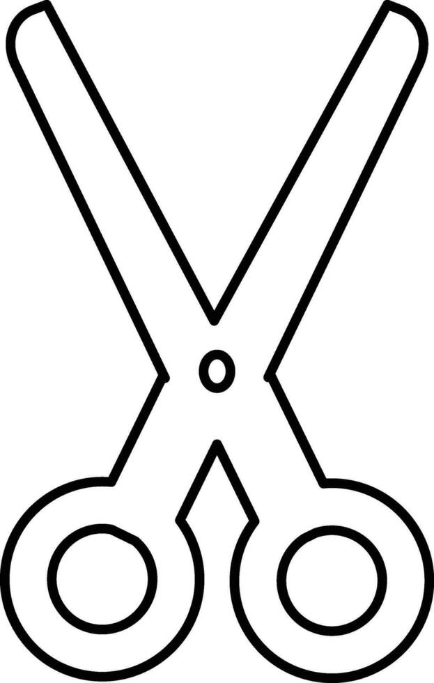linea arte illustrazione di forbici. vettore