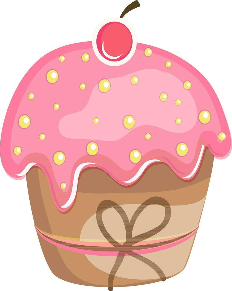 illustrazione di dolce cupcake. vettore