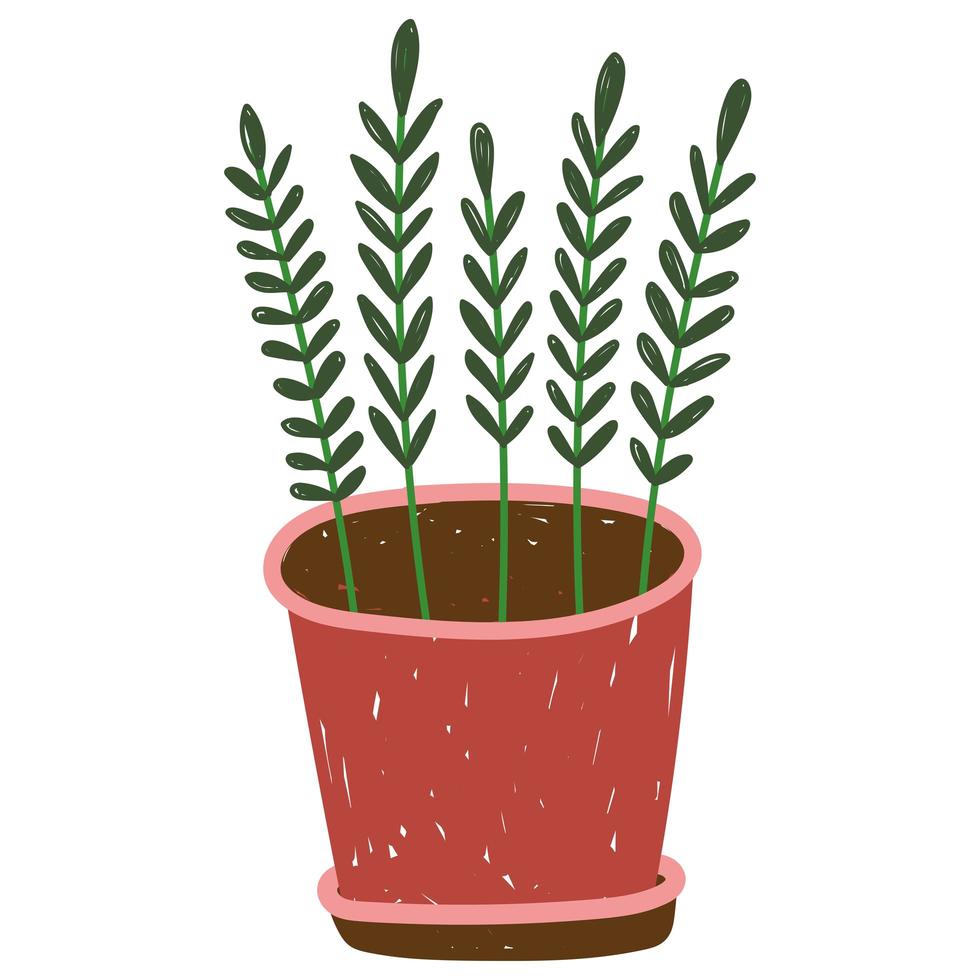 giardinaggio pianta in vaso lascia la natura vettore