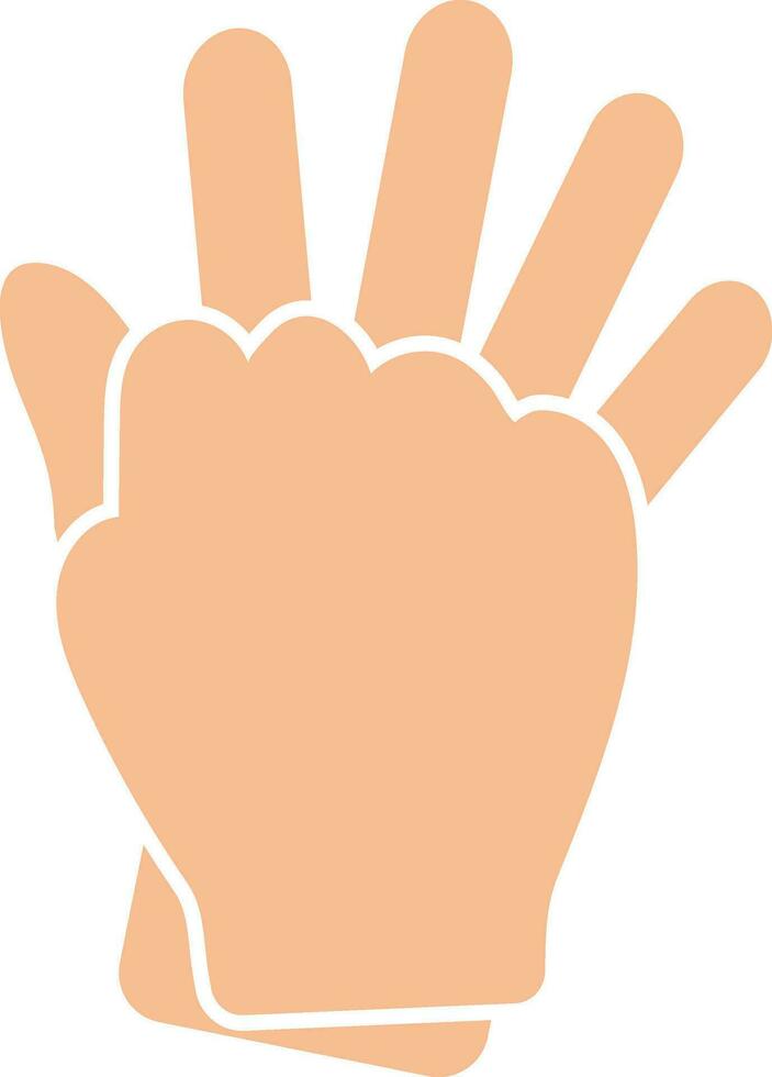 illustrazione di mano guanto icona nel piatto stile. vettore