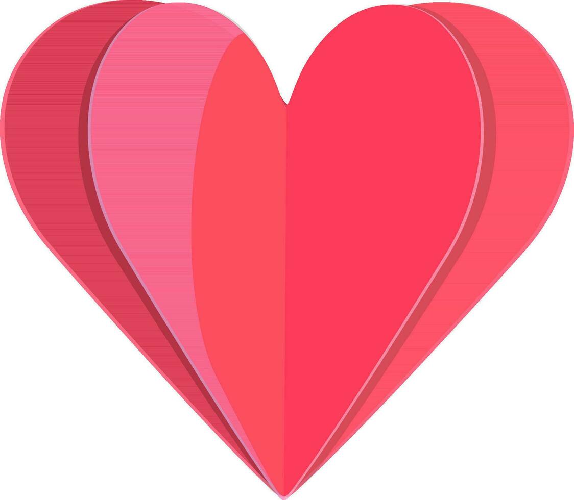 creativo rosa carta tagliare su cuore design. vettore