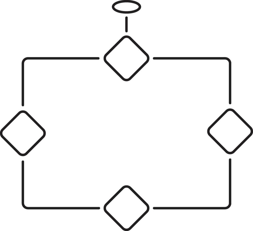 diagramma di flusso cartello o simbolo. vettore