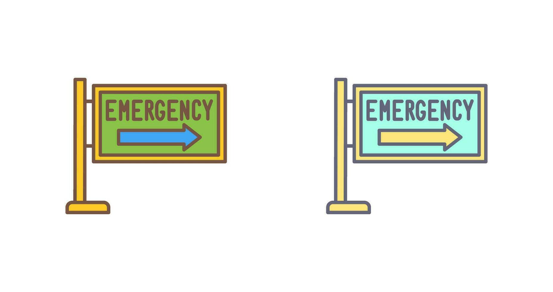 emergenza cartello vettore icona