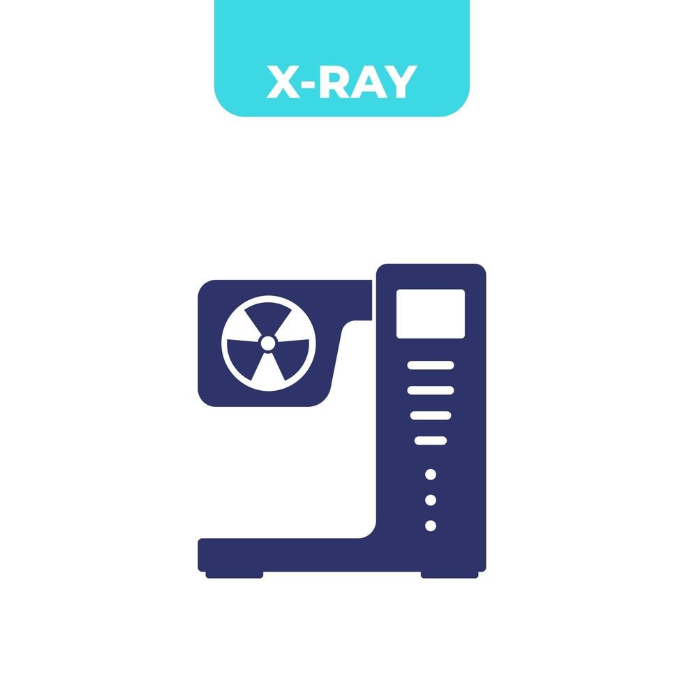 icona della macchina di radiologia a raggi x su bianco vettore
