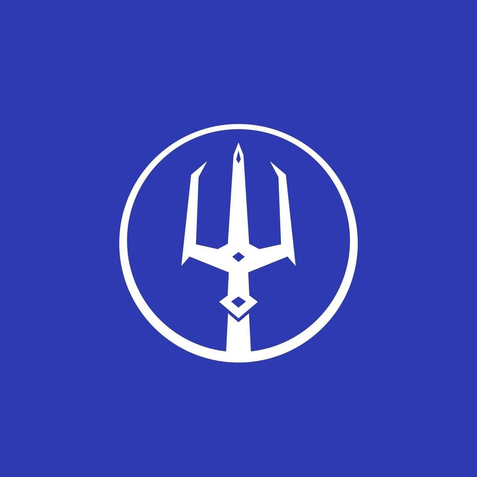 icona del logo vettoriale tridente