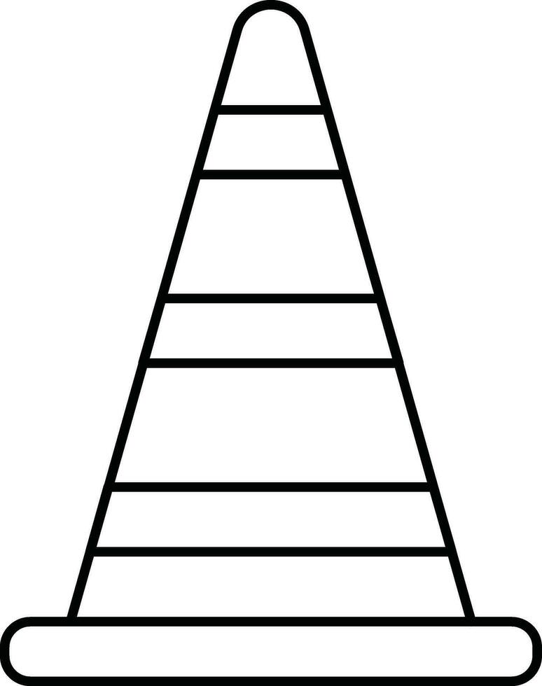 illustrazione di traffico cono icona nel piatto design. vettore