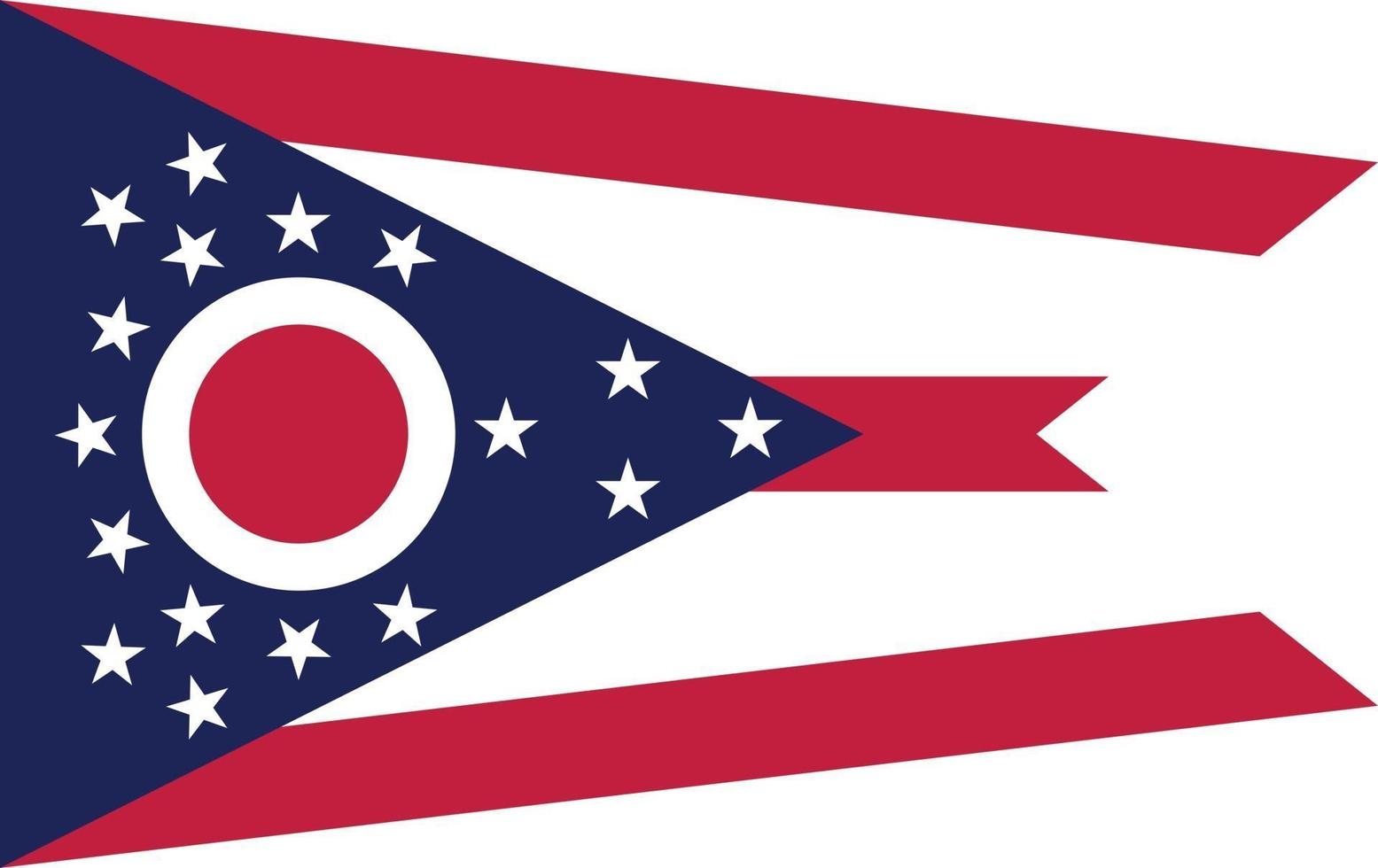 ohio ufficialmente bandiera vettore