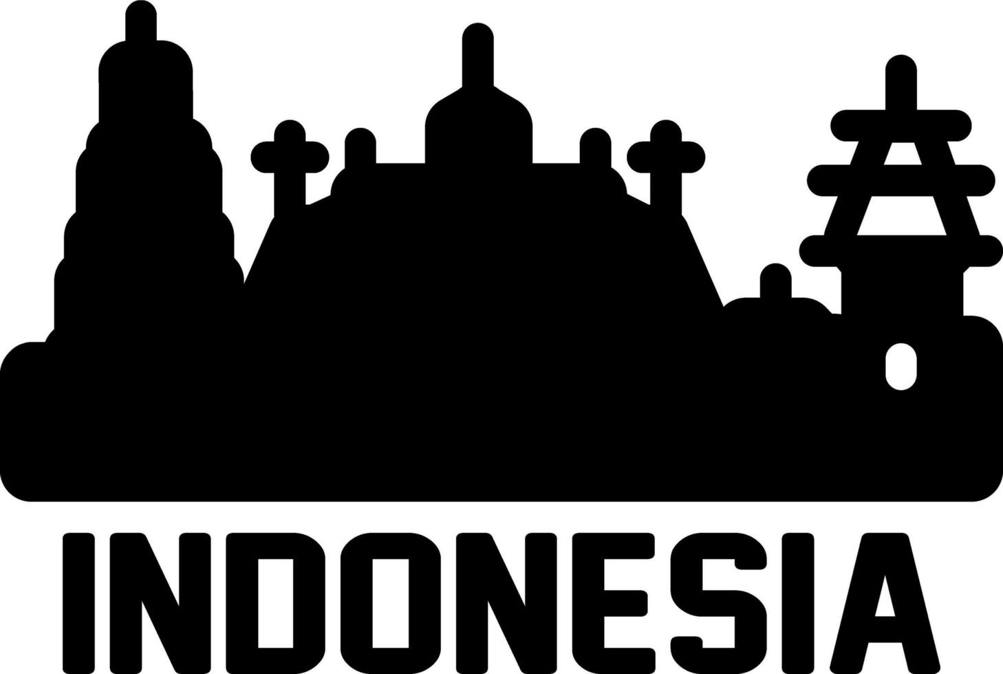 solido icona per Indonesia vettore