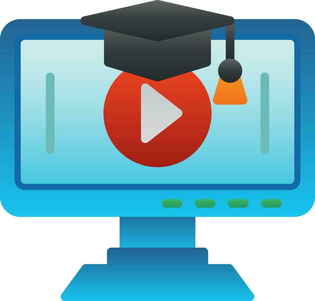 formazione scolastica video vettore icona design