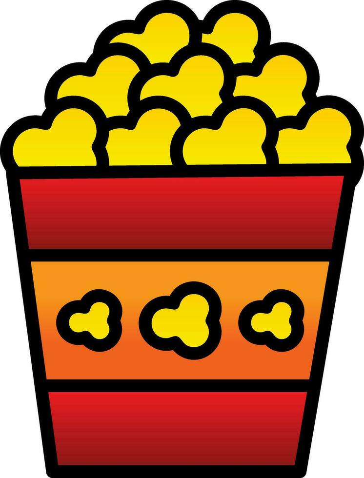 Popcorn vettore icona design