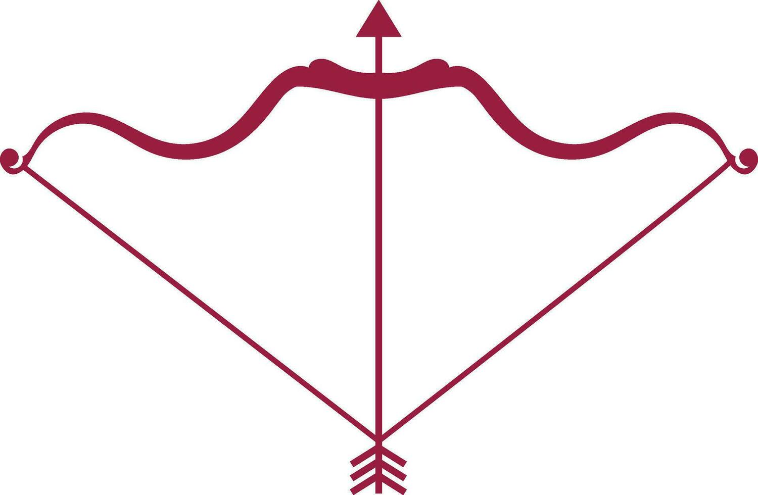 illustrazione di arco e freccia. vettore