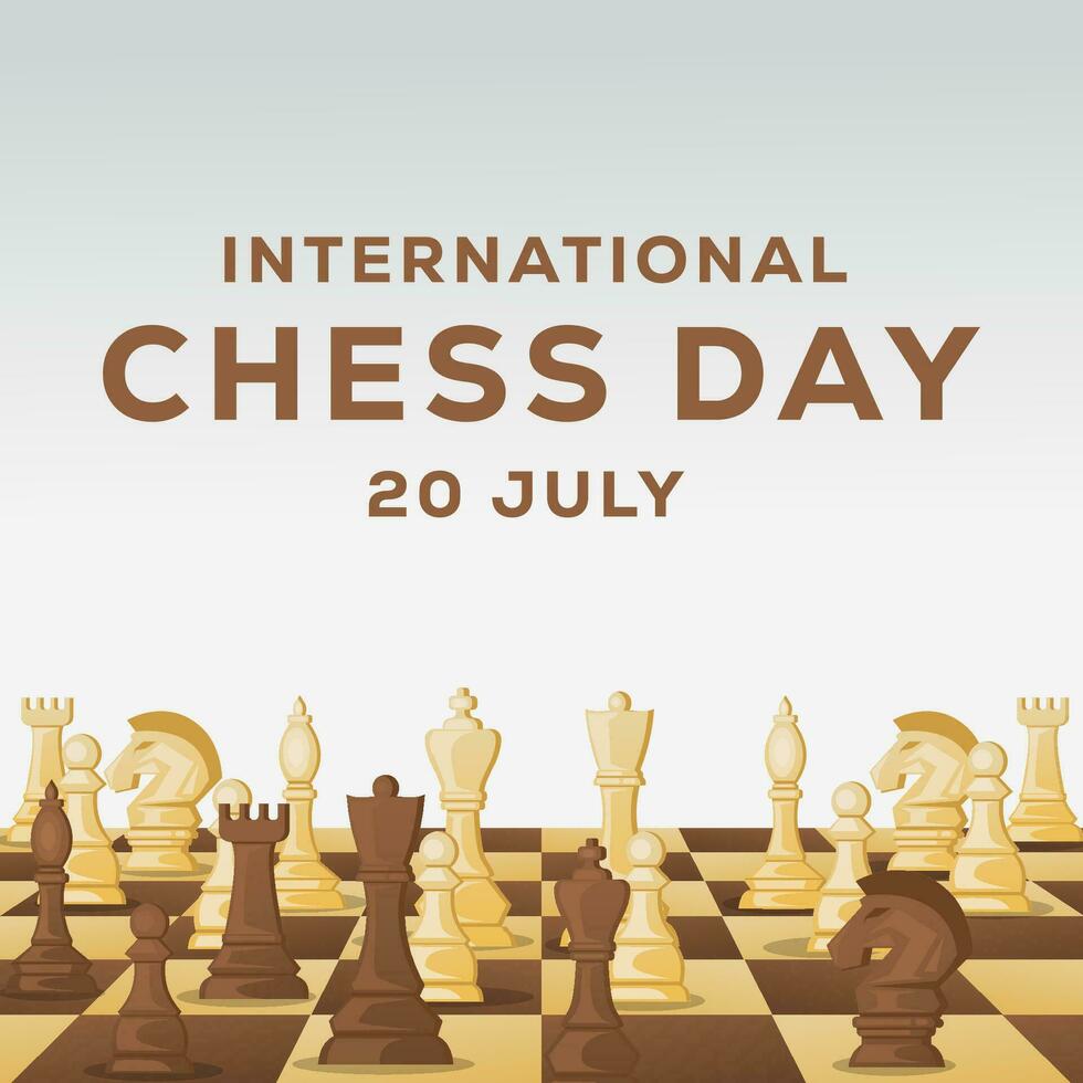 pendenza vettore design internazionale scacchi giorno illustrazione
