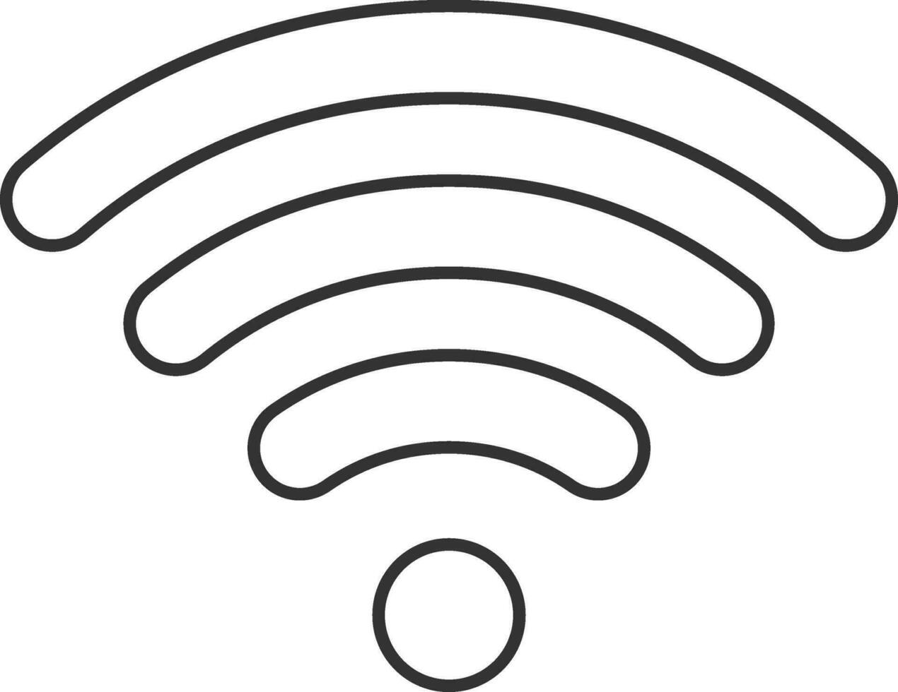 nero lineare stile Wi-Fi o punto di accesso icona. vettore