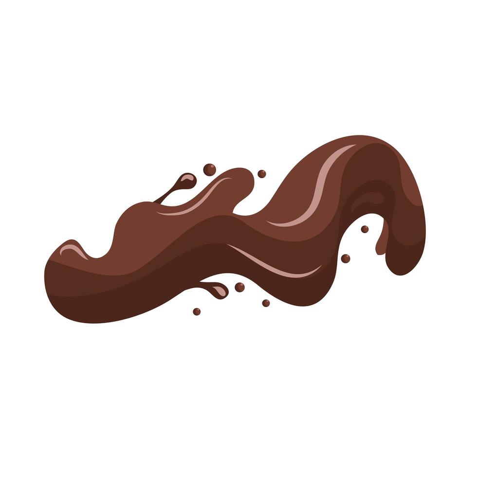 spruzzata di cioccolato liquido vettore