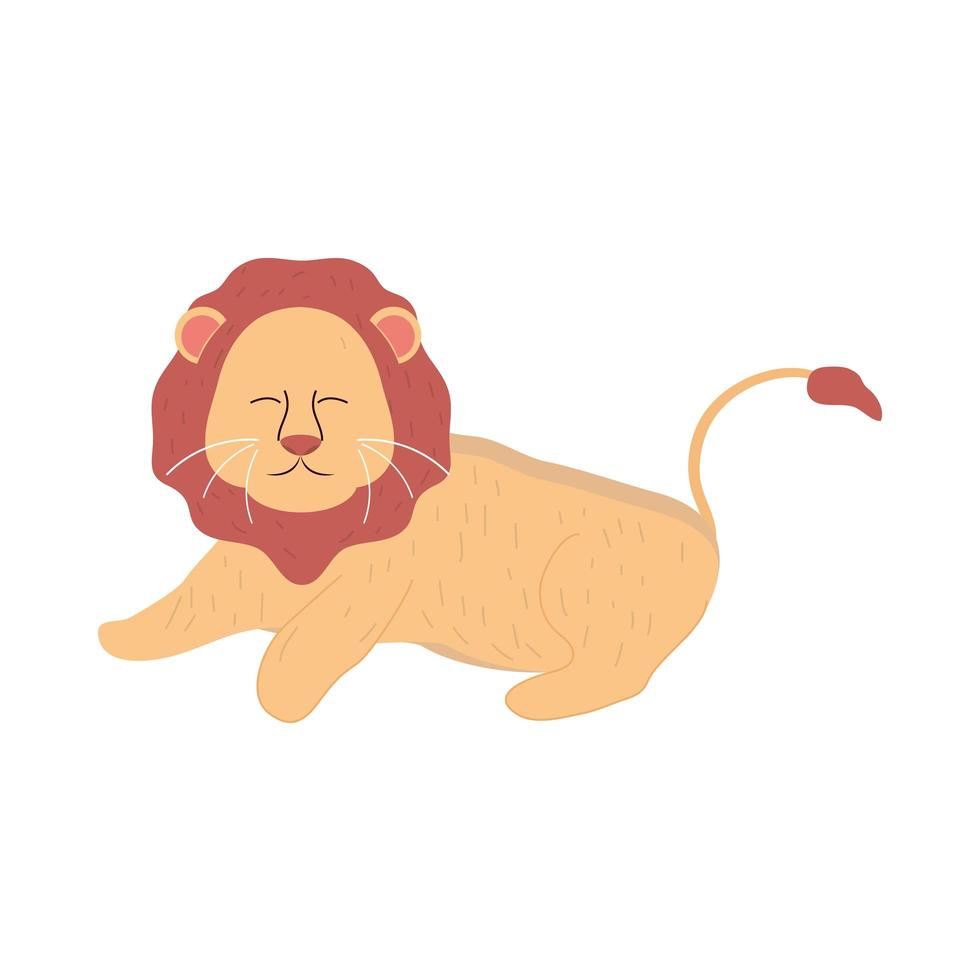disegnato a mano di leone vettore