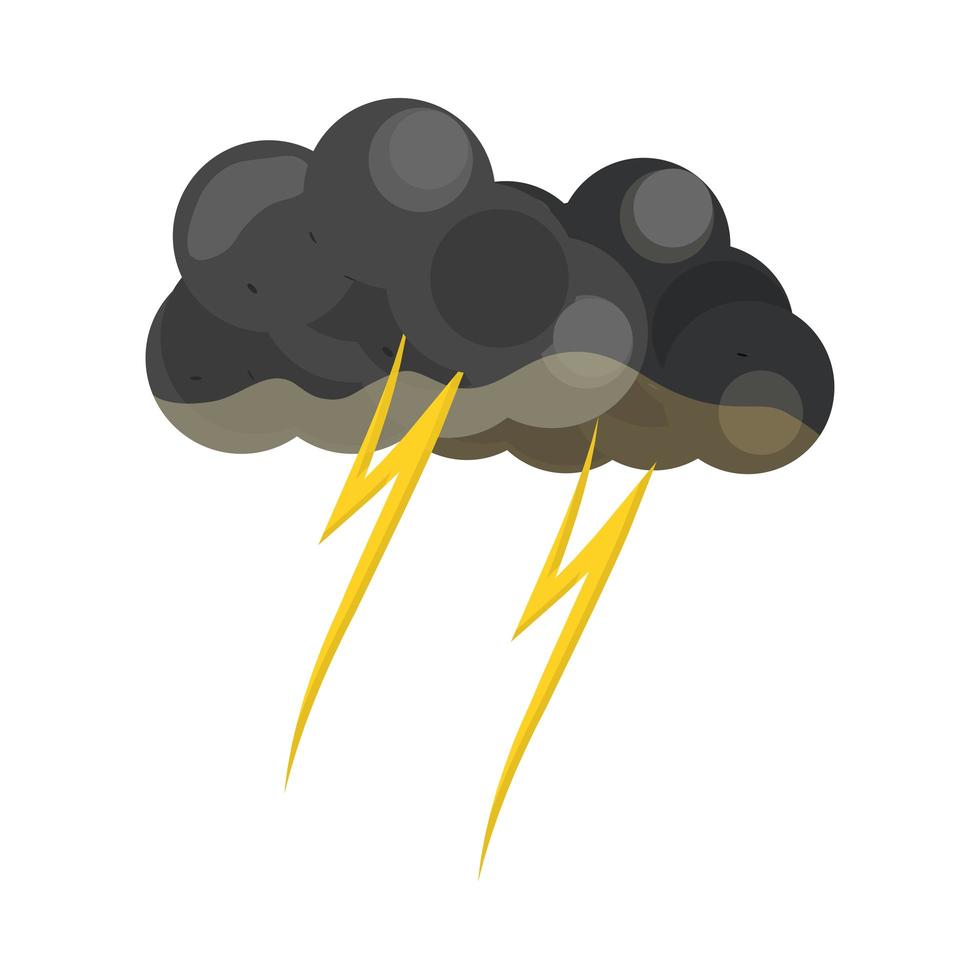 tempesta di fulmini naturali vettore