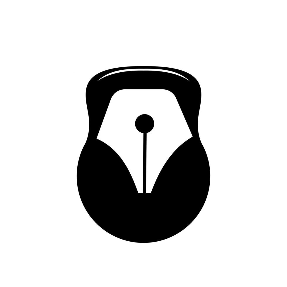 Manubrio penna pennino vettore icona logo illustration design