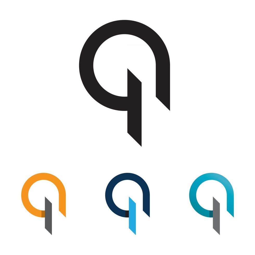 modello di disegno di lettera q logo icona vettore