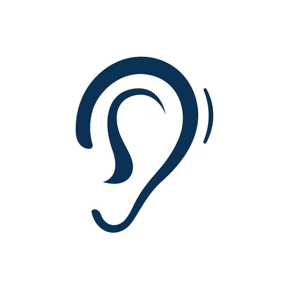 icona di vettore del modello di logo dell'orecchio