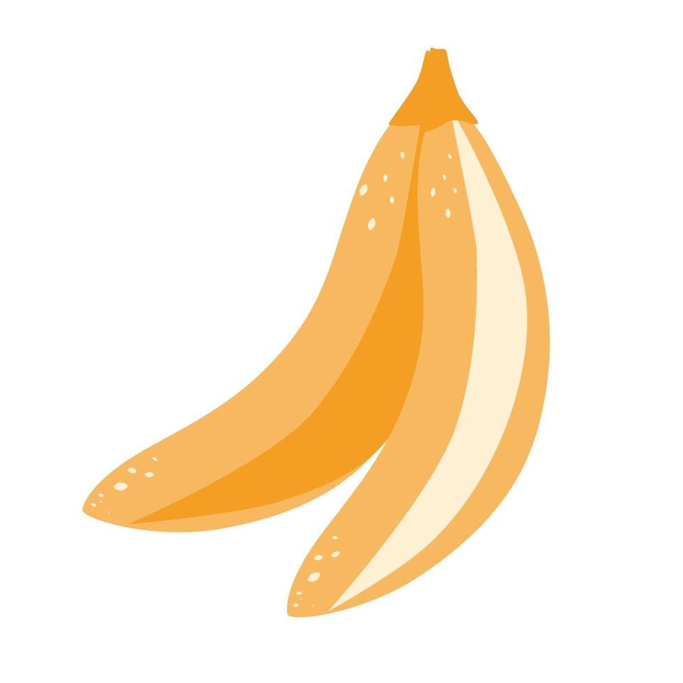 Grappolo di banane cibo sano frutta biologica banana fresca in stile cartone animato illustrazione vettoriale per qualsiasi design