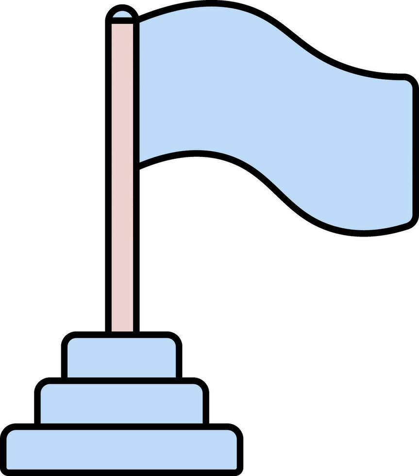 illustrazione di bandiera icona nel rosa e blu colore. vettore
