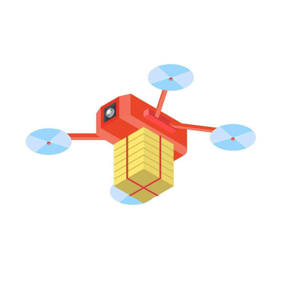 vettore illustrazione di quadcopter per fuco consegna concetto.