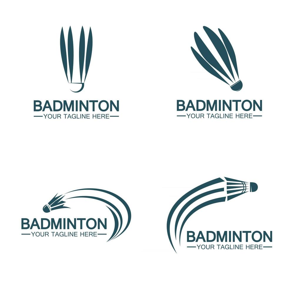 Badminton logo icona vettore illustration design