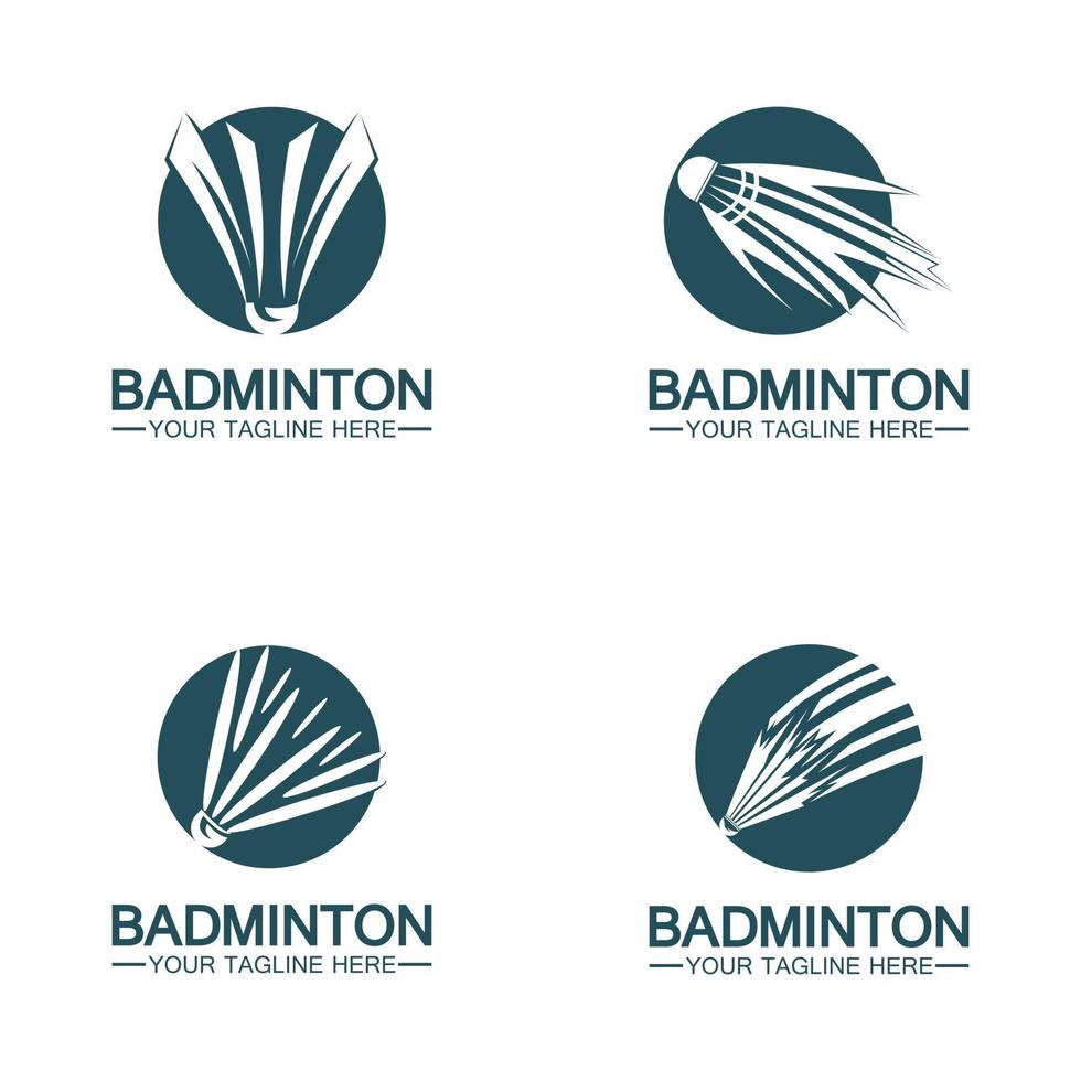 Badminton logo icona vettore illustration design