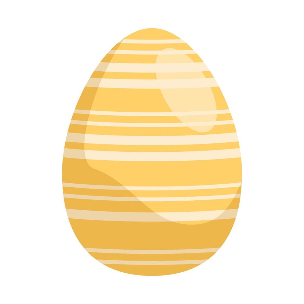 vernice uovo di Pasqua con strisce dorate vettore