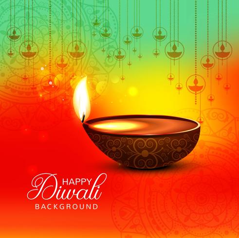 Vettore felice astratto del fondo della carta di festival di Diwali