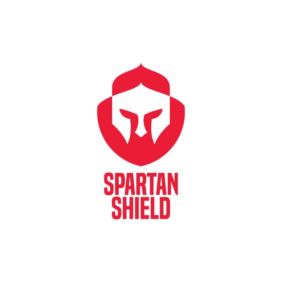 spartano scudo logo vettore