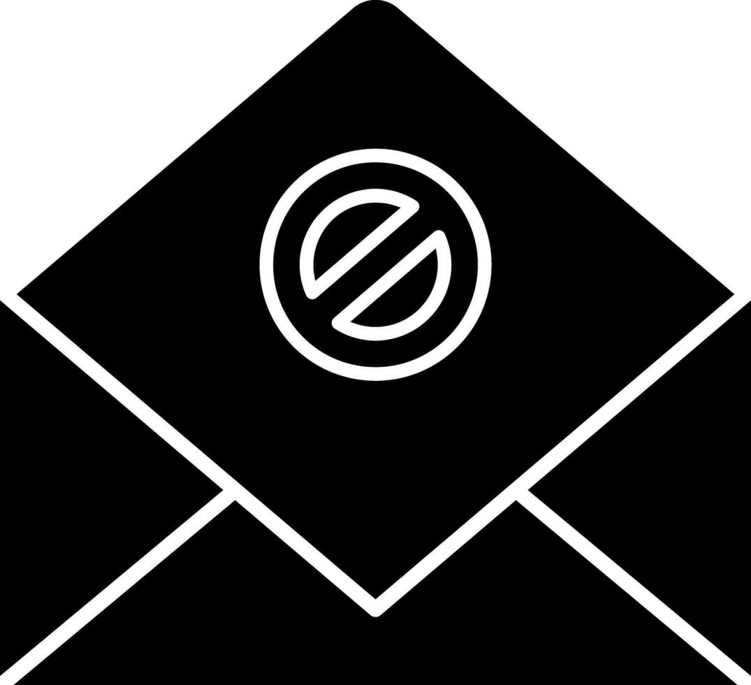 bloccato e-mail icona nel piatto stile. vettore