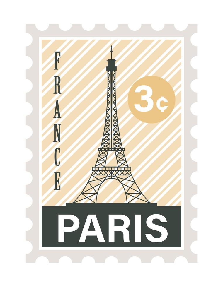 francobollo di Francia vettore