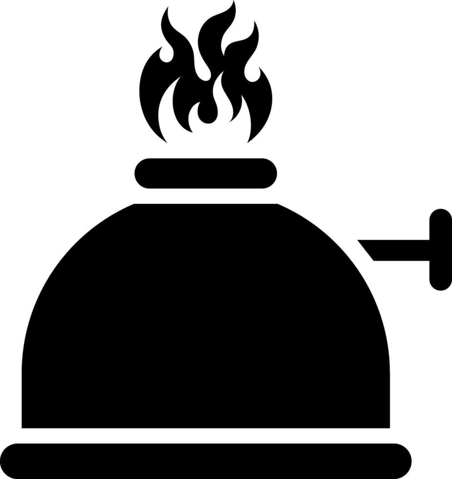 gas stufa icona nel piatto stile. vettore