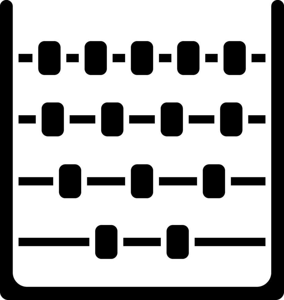 nero e bianca abaco icona o simbolo. vettore