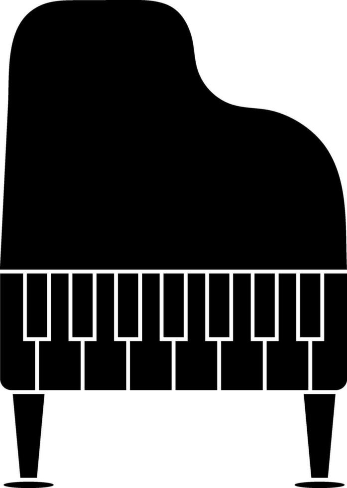 nero e bianca pianoforte icona o simbolo. vettore