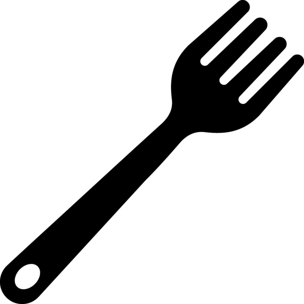 forchetta cucchiaio icona nel nero colore. vettore