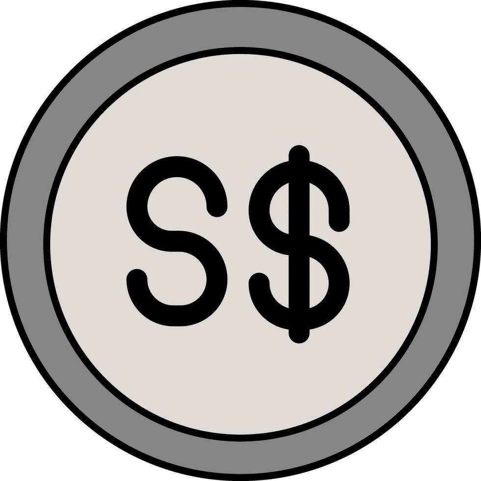 vettore illustrazione di Singapore dollaro moneta.
