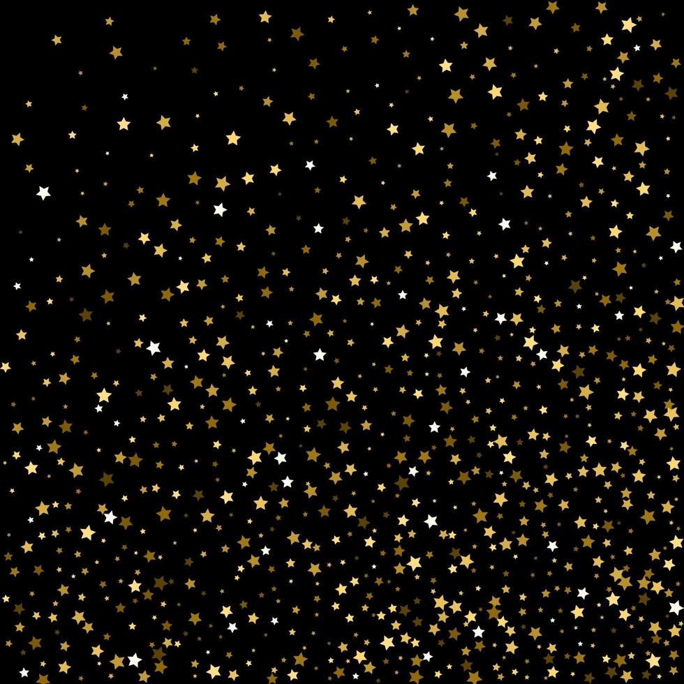 molte stelle cadenti d'oro coriandoli sfondo vettoriale